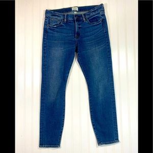 J. Crew Selvedge Toothpick Denim Jeans, Size 28P, Medium Wash